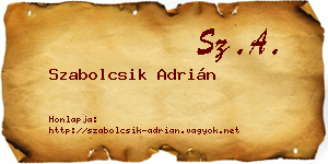 Szabolcsik Adrián névjegykártya