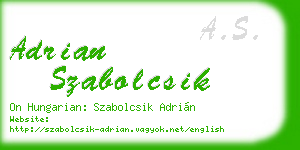 adrian szabolcsik business card